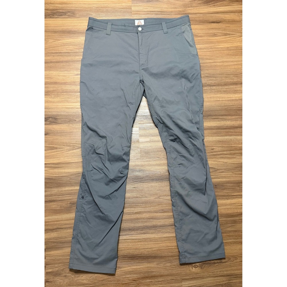 LIVSN Ecotrek Trail Pants Mens Grey Outdoor Hiking Stretch Performance Sz 38x34